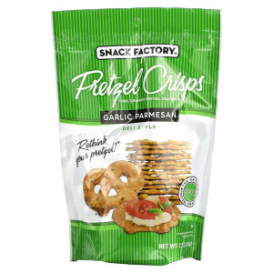 Snack Factory, Хрустящие крендели с чесноком и пармезаном, по вкусу, 204 г (7,2 унции)