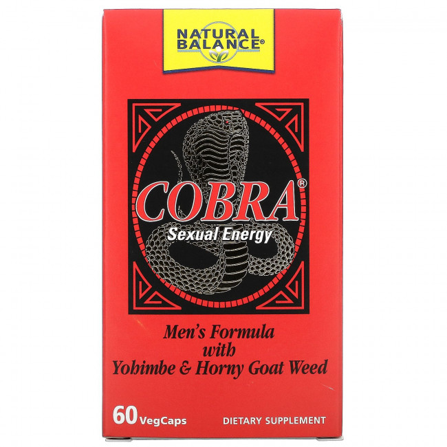 Natural Balance, Cobra Sexual Energy with Yohimbe & Horny Goat Weed, 60 Vegetarian Capsules Natural Balance, Cobra Sexual Energy with Yohimbe & Horny Goat Weed, 60 Vegetarian Capsules