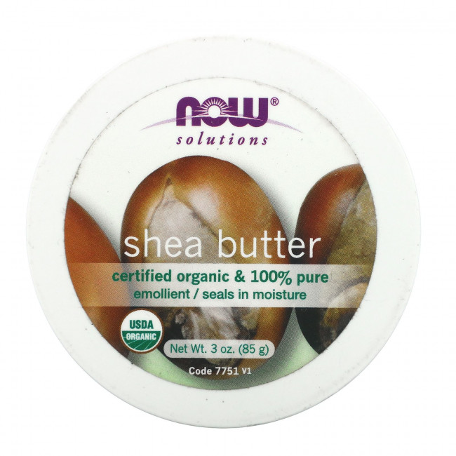 NOW Foods, Solutions, органическое масло ши, 85 г (3 унции) NOW Foods, Solutions, органическое масло ши, 85 г (3 унции)