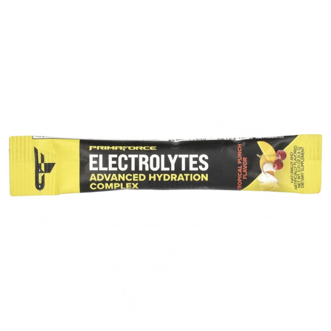 Primaforce, Electrolytes, улучшенный комплекс для увлажнения, тропический пунш, 30 пакетиков по 5,8 г (0,2 унции)