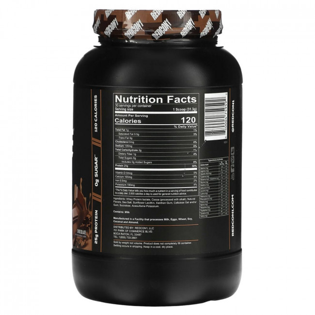 Redcon1, Isotope, Protein Powder Drink Mix, Chocolate, 2.07 lbs (939 g)