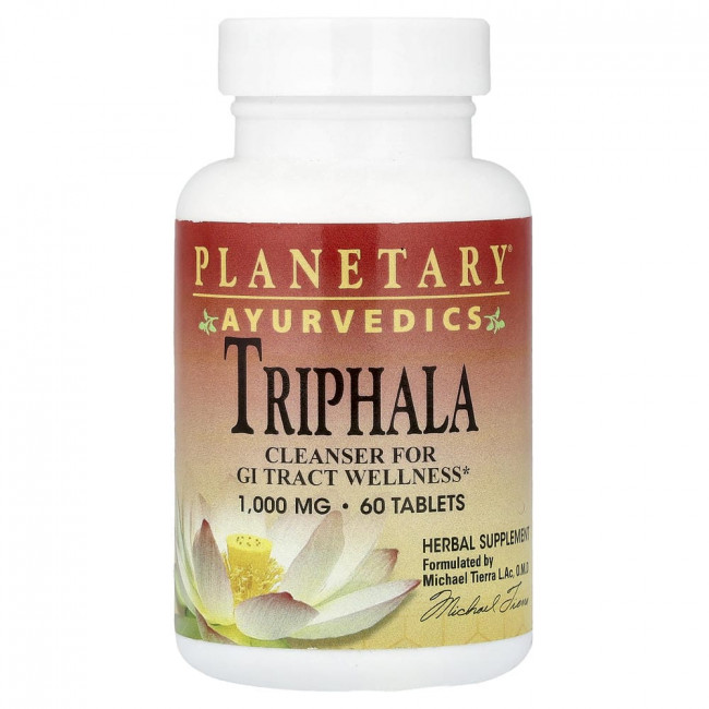Planetary Herbals, аюрведические препараты, Трифала, 60 таблеток