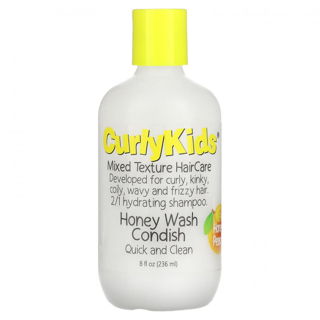 CurlyKids, Condish с медом, быстрое и чистое средство, мед и персик, 236 мл (8 жидк. Унций) CurlyKids, Condish с медом, быстрое и чистое средство, мед и персик, 236 мл (8 жидк. Унций)