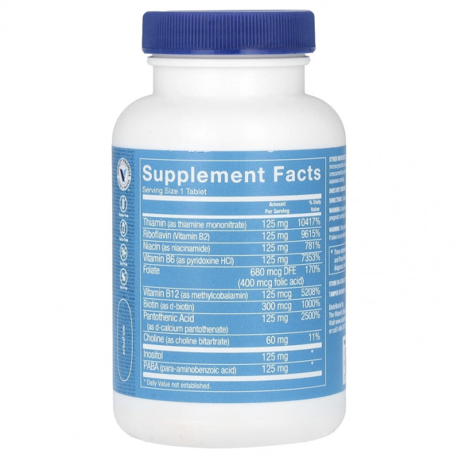 The Vitamin Shoppe, B-Complex 125, витамины группы B, 100 таблеток