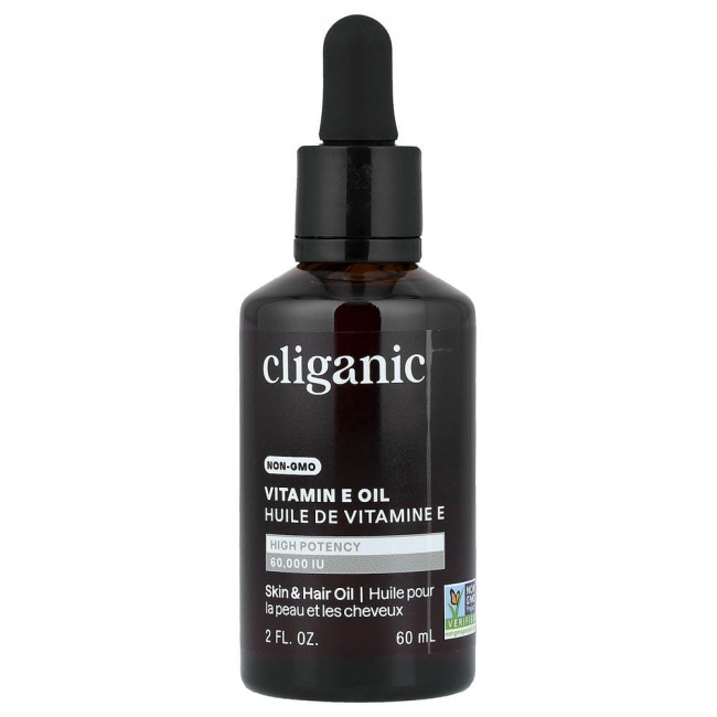 Cliganic, 100% чистое масло витамина Е, 60 000 МЕ, 60 мл (2 жидких унции) Cliganic, 100% чистое масло витамина Е, 60 000 МЕ, 60 мл (2 жидких унции)