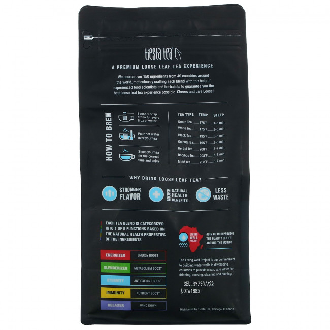 Tiesta Tea Company, Листовой чай премиум-класса, Fireberry, без кофеина, 16,0 унций (453,6 г) Tiesta Tea Company, Листовой чай премиум-класса, Fireberry, без кофеина, 16,0 унций (453,6 г)