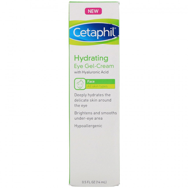 Cetaphil, увлажняющий гель-крем для глаз с гиалуроновой кислотой, 14 г (0,5 унции) Cetaphil, увлажняющий гель-крем для глаз с гиалуроновой кислотой, 14 г (0,5 унции)