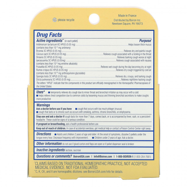 Boiron, Chestal Meltaway Pellets, Cough & Mucus Relief, 2 Tubes, Approx 80 Pellets Each Boiron, Chestal Meltaway Pellets, Cough & Mucus Relief, 2 Tubes, Approx 80 Pellets Each