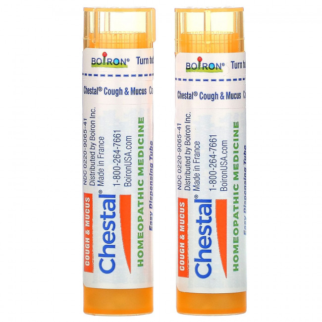 Boiron, Chestal Meltaway Pellets, Cough & Mucus Relief, 2 Tubes, Approx 80 Pellets Each Boiron, Chestal Meltaway Pellets, Cough & Mucus Relief, 2 Tubes, Approx 80 Pellets Each