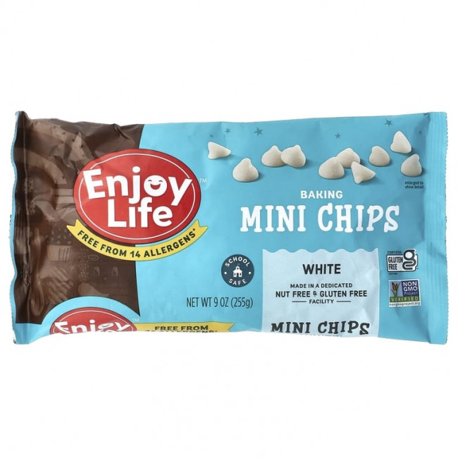 Enjoy Life Foods, Белые чипсы для выпечки, 255 г (9 унций) Enjoy Life Foods, Белые чипсы для выпечки, 255 г (9 унций)