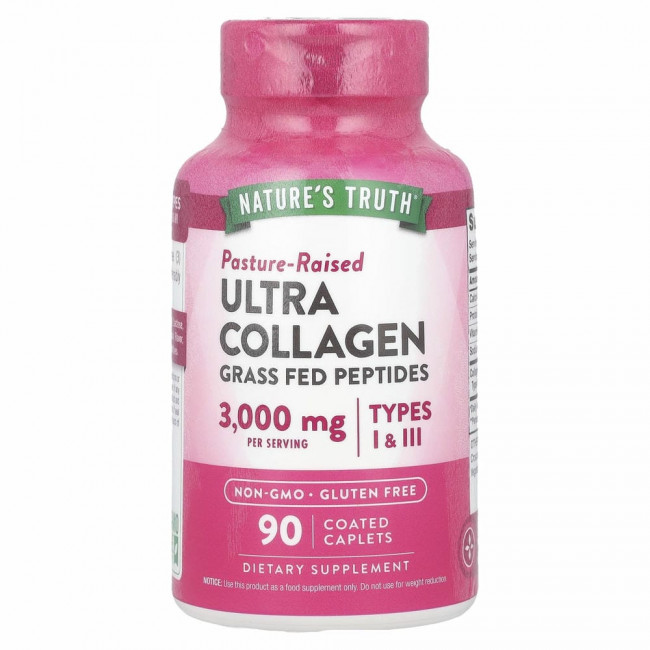 Nature's Truth, Ultra Collagen + C, 3000 мг, 90 капсул, покрытых оболочкой Nature's Truth, Ultra Collagen + C, 3000 мг, 90 капсул, покрытых оболочкой