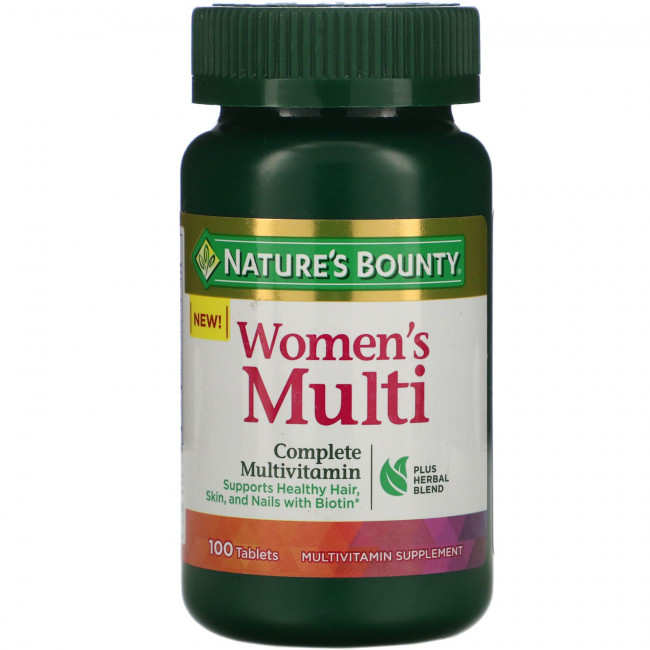 Nature's Bounty, Полноценный мультивитаминный комплекс для женщин, 100 таблеток Nature's Bounty, Полноценный мультивитаминный комплекс для женщин, 100 таблеток
