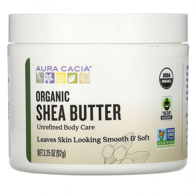 Aura Cacia, Органическое масло ши, 92 г (3,25 унции) Aura Cacia, Органическое масло ши, 92 г (3,25 унции)