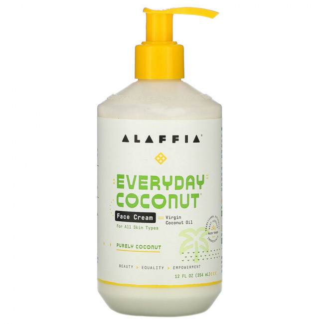 Alaffia, Everyday Coconut, крем для лица с кокосом, 354 мл (12 жидк. унций) Alaffia, Everyday Coconut, крем для лица с кокосом, 354 мл (12 жидк. унций)