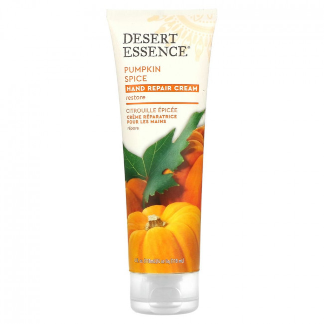 Desert Essence, Organics, восстанавливающий крем для рук, Pumpkin Spice, 4 жидких унции (118 мл) Desert Essence, Organics, восстанавливающий крем для рук, Pumpkin Spice, 4 жидких унции (118 мл)