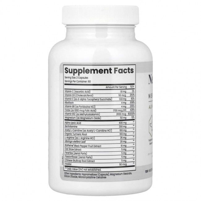 Zen Nutrients, NeuraZenx®, поддержка нервов, 120 растительных капсул Zen Nutrients, NeuraZenx®, поддержка нервов, 120 растительных капсул