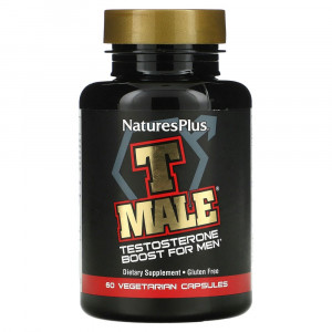 NaturesPlus, T Male, добавка с тестостероном для мужчин, 60 растительных капсул NaturesPlus, T Male, добавка с тестостероном для мужчин, 60 растительных капсул