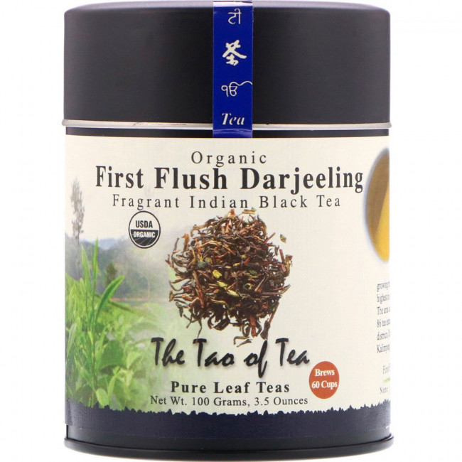 The Tao of Tea, Органический ароматный индийский черный чай, чай Дарджилинг первого сбора, 3,5 унц. (100 г) The Tao of Tea, Органический ароматный индийский черный чай, чай Дарджилинг первого сбора, 3,5 унц. (100 г)