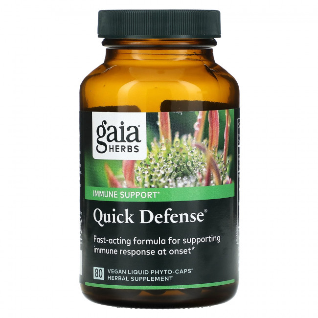 Gaia Herbs, Quick Defense`` 80 веганских жидких фито-капсул Gaia Herbs, Quick Defense`` 80 веганских жидких фито-капсул
