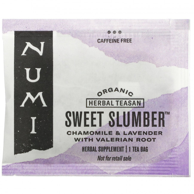 Numi Tea, Organic Herbal Teasan, Sweet Slumber, без кофеина, 16 чайных пакетиков, 35,2 г (1,24 унции) Numi Tea, Organic Herbal Teasan, Sweet Slumber, без кофеина, 16 чайных пакетиков, 35,2 г (1,24 унции)