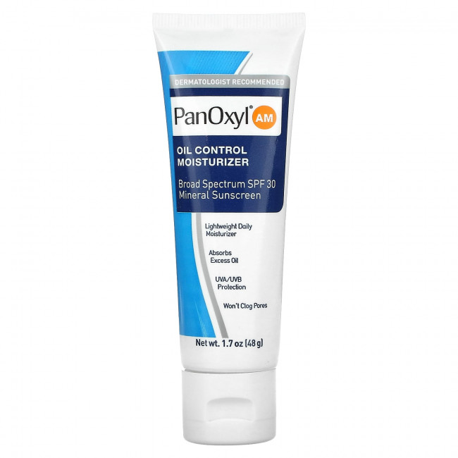 PanOxyl, PanOxyl AM, увлажняющее средство, контролирующее жир, SPF 30, 48 г (1,7 унции) PanOxyl, PanOxyl AM, увлажняющее средство, контролирующее жир, SPF 30, 48 г (1,7 унции)