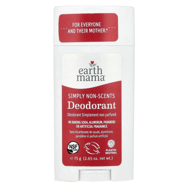 Earth Mama, Дезодорант, Simple без запаха, 75 г (2,65 унции) Earth Mama, Дезодорант, Simple без запаха, 75 г (2,65 унции)