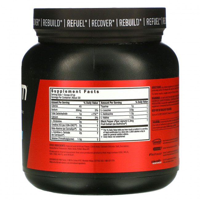 JYM Supplement Science, BCAA + Recovery Matrix, Blue Artic Freeze, 22 унции (630 г) JYM Supplement Science, BCAA + Recovery Matrix, Blue Artic Freeze, 22 унции (630 г)