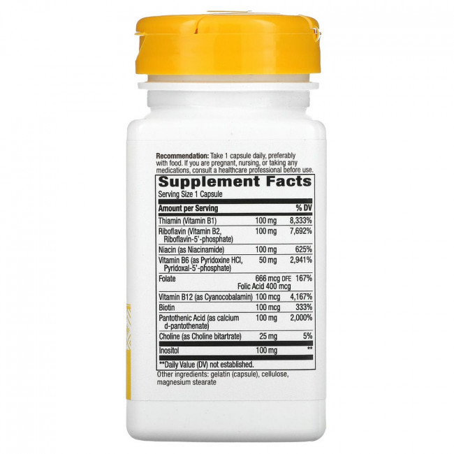 Nature's Way, B-100 Complex, With B2 Coenzyme, 60 Capsules Nature's Way, B-100 Complex, With B2 Coenzyme, 60 Capsules