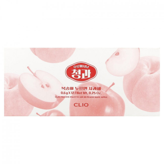 Палетка теней Clio Pro Eye Palette Air, оттенок 09 Peach Mate Apple, 1 шт.