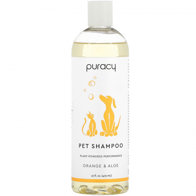 Puracy, Natural Pet Shampoo, Orange & Aloe, 16 fl oz (473 ml) Puracy, Natural Pet Shampoo, Orange & Aloe, 16 fl oz (473 ml)