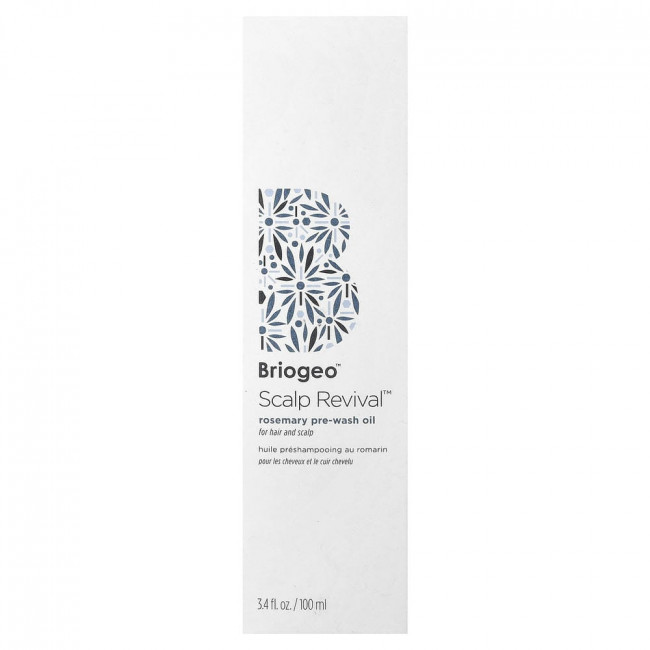 Briogeo, Scalp Revival™, масло для предварительного мытья кожи головы с розмарином, для волос и кожи головы, 100 мл (3,4 жидких унции)
