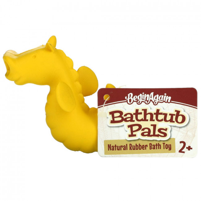 Begin Again Toys, Bath Bath Pals, игрушки для ванны из натурального каучука, морской конек, от 2 месяцев, 1 штука Begin Again Toys, Bath Bath Pals, игрушки для ванны из натурального каучука, морской конек, от 2 месяцев, 1 штука
