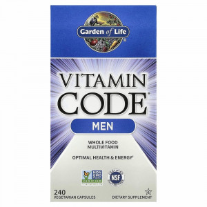 Garden of Life, Vitamin Code, мультивитамины из цельных продуктов для мужчин, 240 вегетарианских капсул