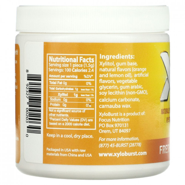 Xyloburst, Xylitol Chewing Gum, Fresh Fruit , 5.29 oz (150 g), 100 Pieces