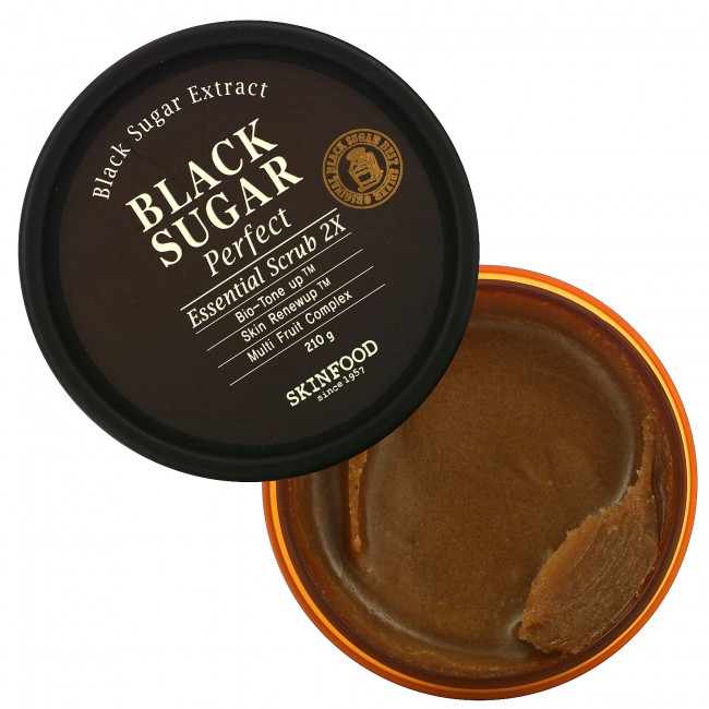 Skinfood, Black Sugar Perfect Essential Scrub 2X, 7.41 oz (210 g) Skinfood, Black Sugar Perfect Essential Scrub 2X, 7.41 oz (210 g)