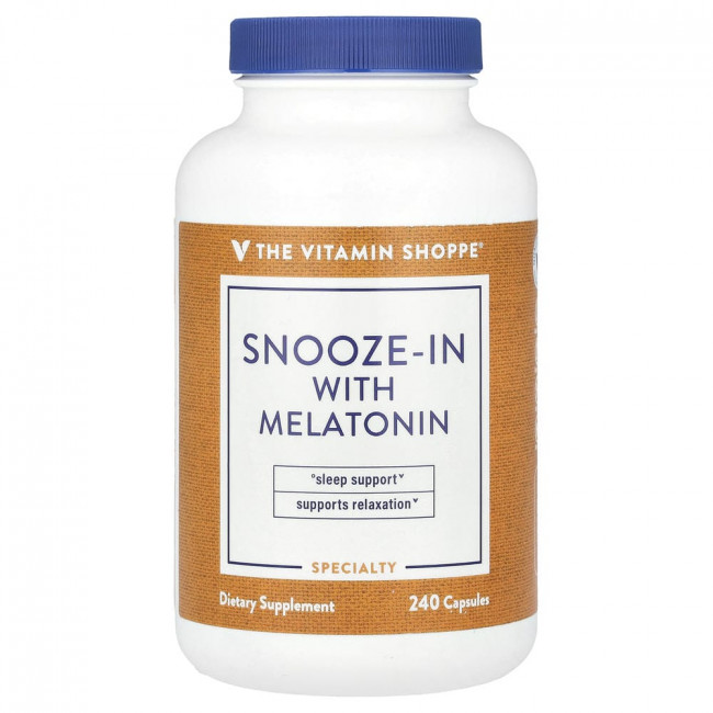 Витаминный комплекс The Vitamin Shoppe, Snooze-In с мелатонином, 240 капсул.