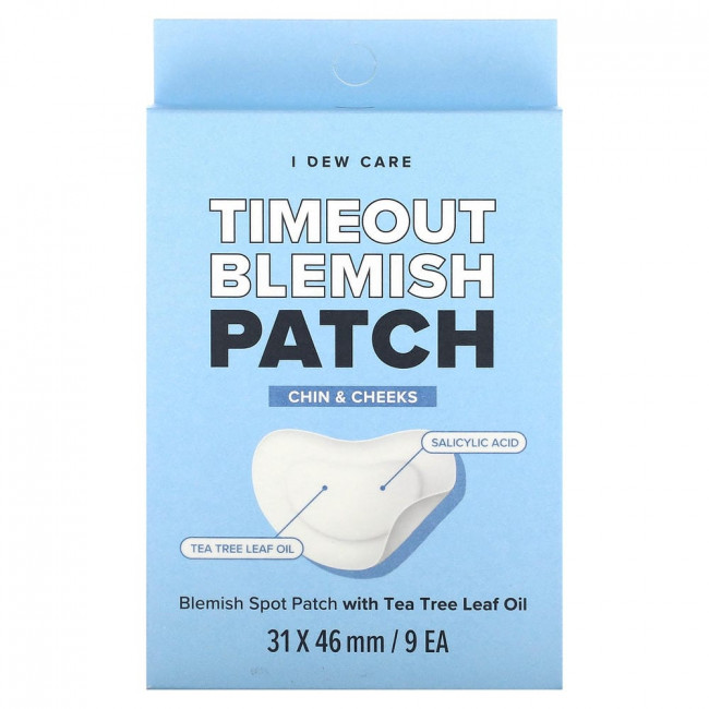 Пластыри от прыщей I Dew Care Timeout для подбородка и щек, 9 штук (сняты с производства)