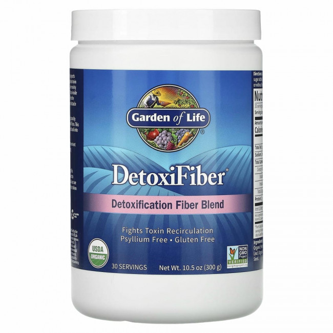 Garden of Life, DetoxiFiber, специальная смесь клетчатки для детоксикации, 300 г Garden of Life, DetoxiFiber, специальная смесь клетчатки для детоксикации, 300 г