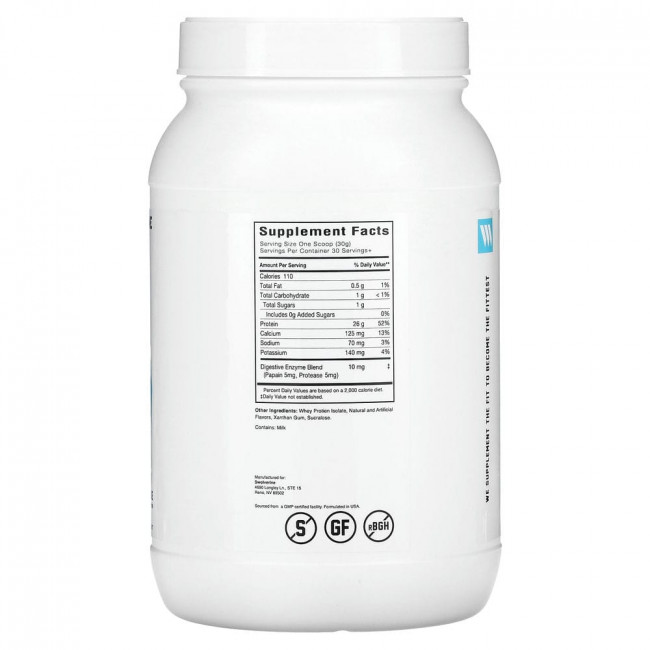 Swolverine, Whey Isolate, Vanilla Milkshake, 2 lb (907 g)