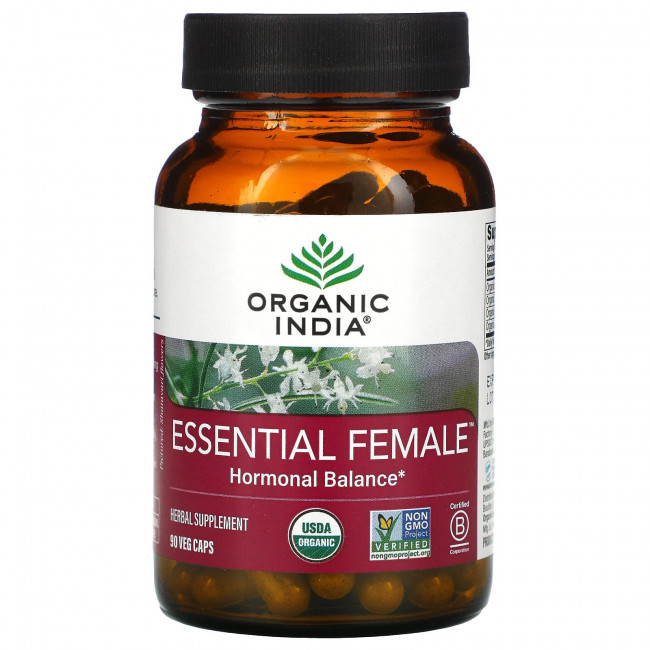 Organic India, Essential Female, Hormonal Balance, 90 растительных капсул Organic India, Essential Female, Hormonal Balance, 90 растительных капсул