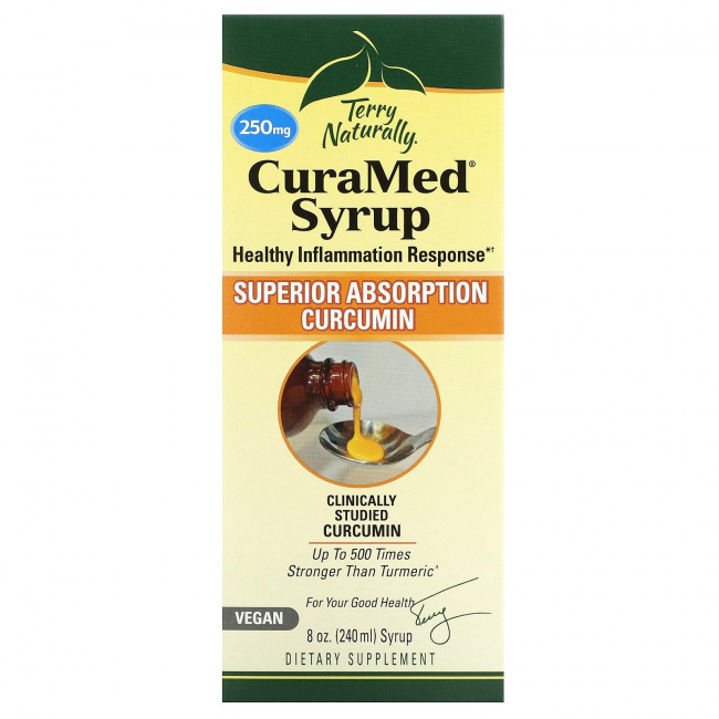 Terry Naturally, CuraMed Syrup, куркумин с улучшенной усвояемостью, 250 мг, 240 мл (8 унций) Terry Naturally, CuraMed Syrup, куркумин с улучшенной усвояемостью, 250 мг, 240 мл (8 унций)