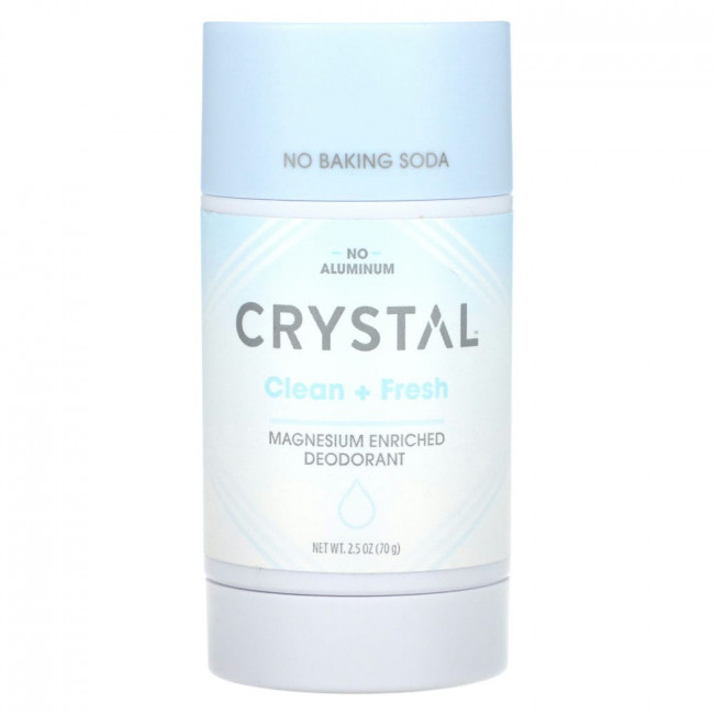 Crystal, Обогащенный магнием дезодорант, Clean + Fresh, 70 г (2,5 унции)