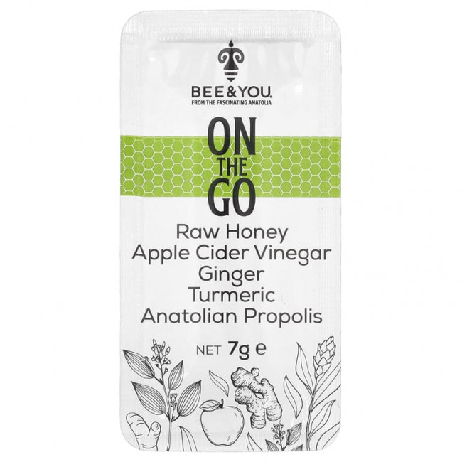 Bee & You, On The Go, для детоксикации, 7 упаковок по 7 г (0,25 унции)