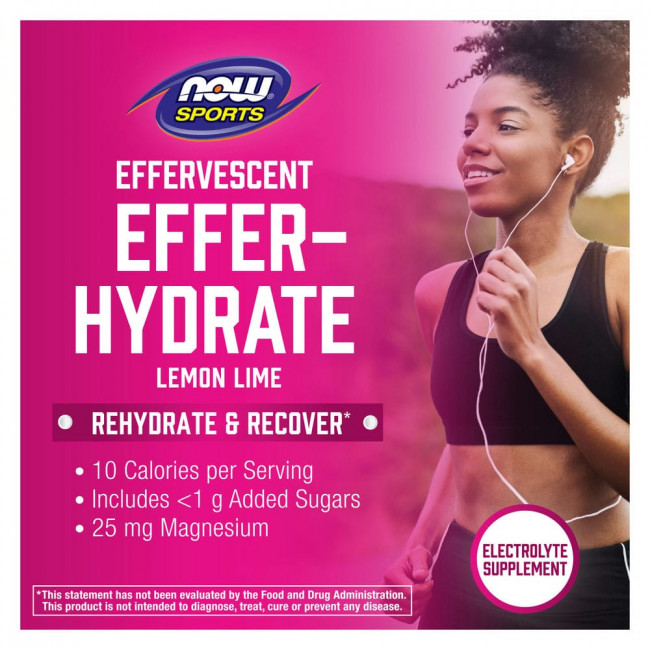 NOW Foods, Sports, Effer-Hydrate, лимон и лайм, 10 таблеток, 51 г (1,8 унции) NOW Foods, Sports, Effer-Hydrate, лимон и лайм, 10 таблеток, 51 г (1,8 унции)