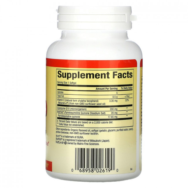 Natural Factors, PQQ-10, пирролохинолинхинон 20 мг, коэнзим Q10 200 мг, 60 капсул Natural Factors, PQQ-10, пирролохинолинхинон 20 мг, коэнзим Q10 200 мг, 60 капсул