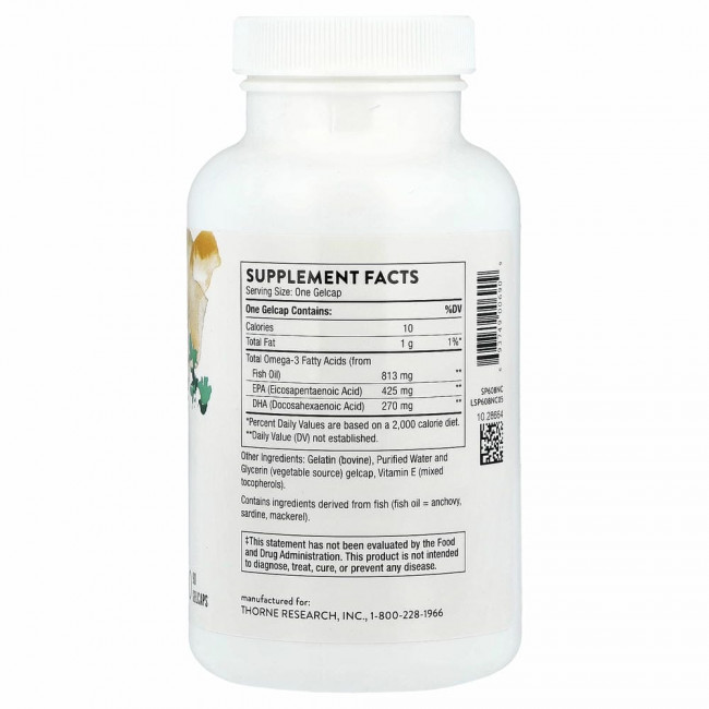 Thorne Research, Super EPA, ЭПК и ДГК, 90 капсул Thorne Research, Super EPA, ЭПК и ДГК, 90 капсул