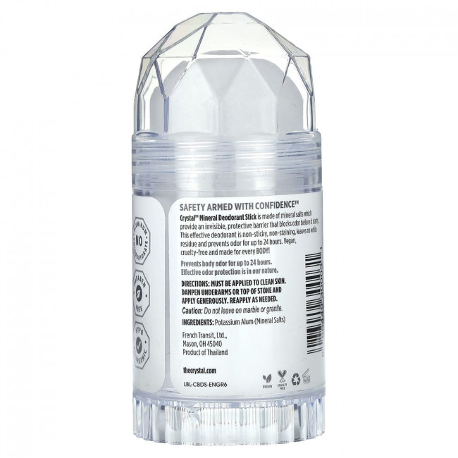 Crystal Body Deodorant, минеральный дезодорант-карандаш, без запаха, 120 г (4,25 унции) Crystal Body Deodorant, минеральный дезодорант-карандаш, без запаха, 120 г (4,25 унции)