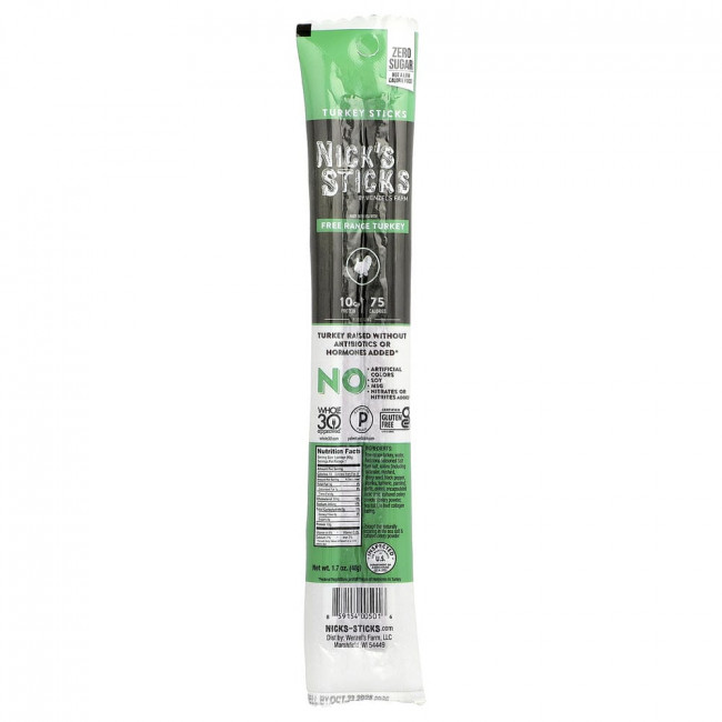 Nick's Sticks, палочки из индейки, 48 г