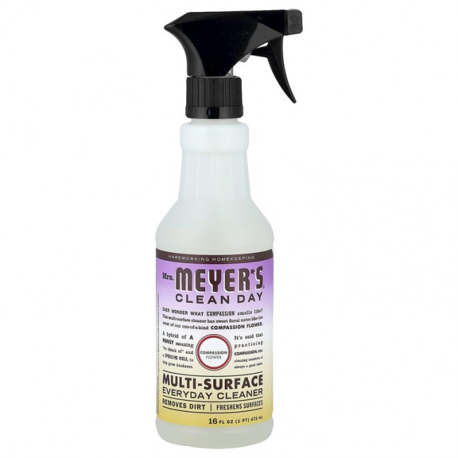 Mrs. Meyers Clean Day, Универсальное средство для ежедневного очищения, цветок сострадания, 473 мл (16 жидк. Унций) Mrs. Meyers Clean Day, Универсальное средство для ежедневного очищения, цветок сострадания, 473 мл (16 жидк. Унций)