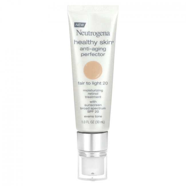 Neutrogena, Anti-Aging Perfector для здоровой кожи, SPF 20, от светлого до светлого 20, 30 мл (1 жидк. Унция)